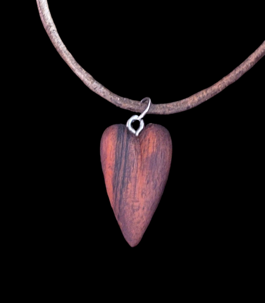 Tigerwood Heart pendant