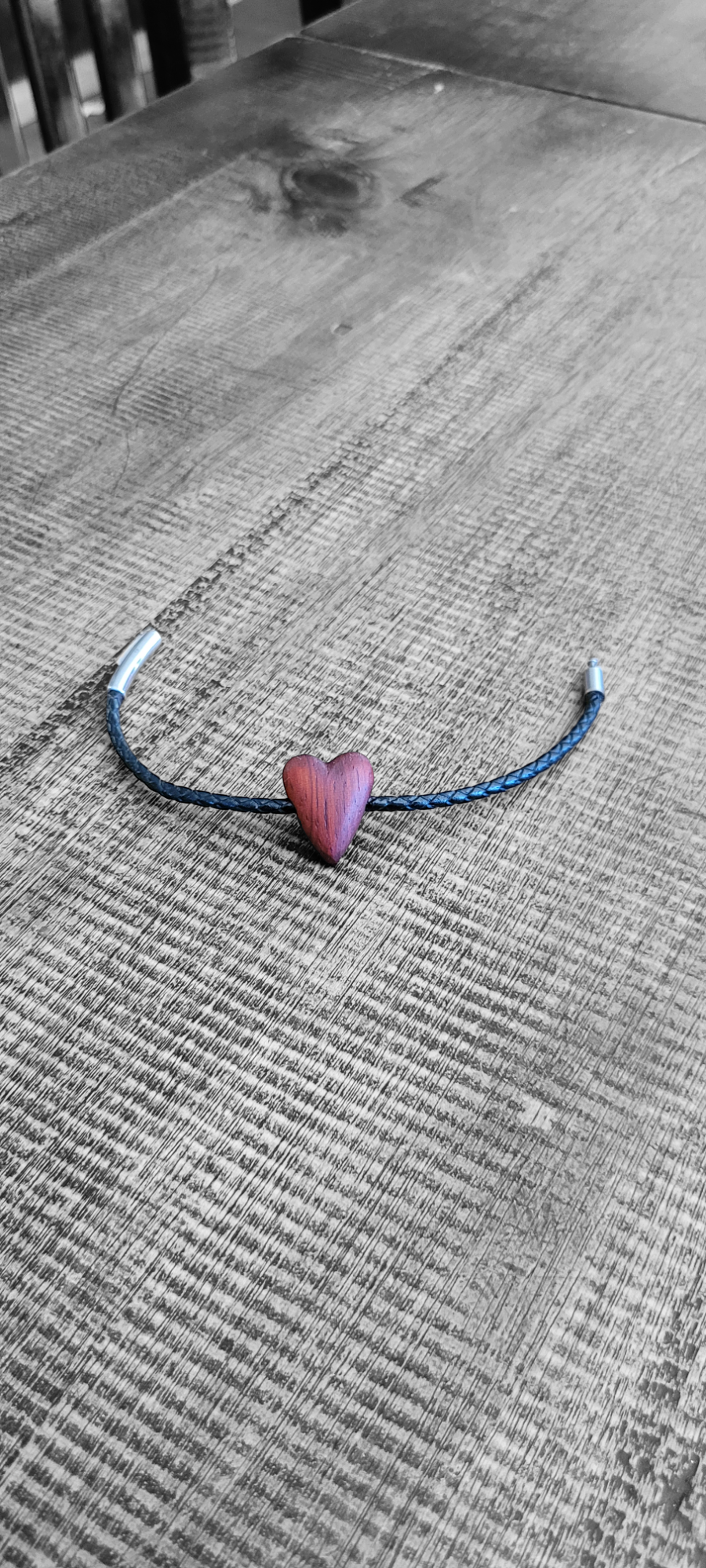 Heart braclet made w/ Paduak